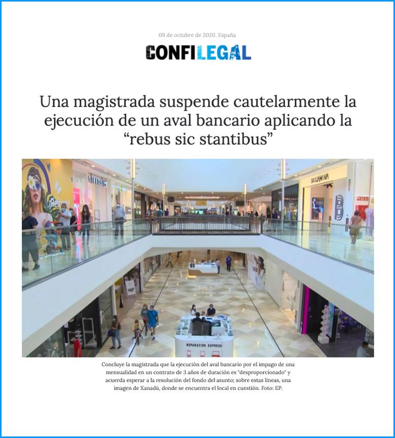 Nota de prensa caso exito Le Morne Abogados clausula rebus