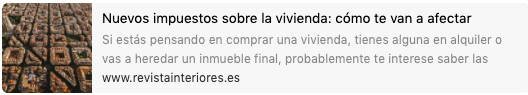 Nuevos impuestos vivienda